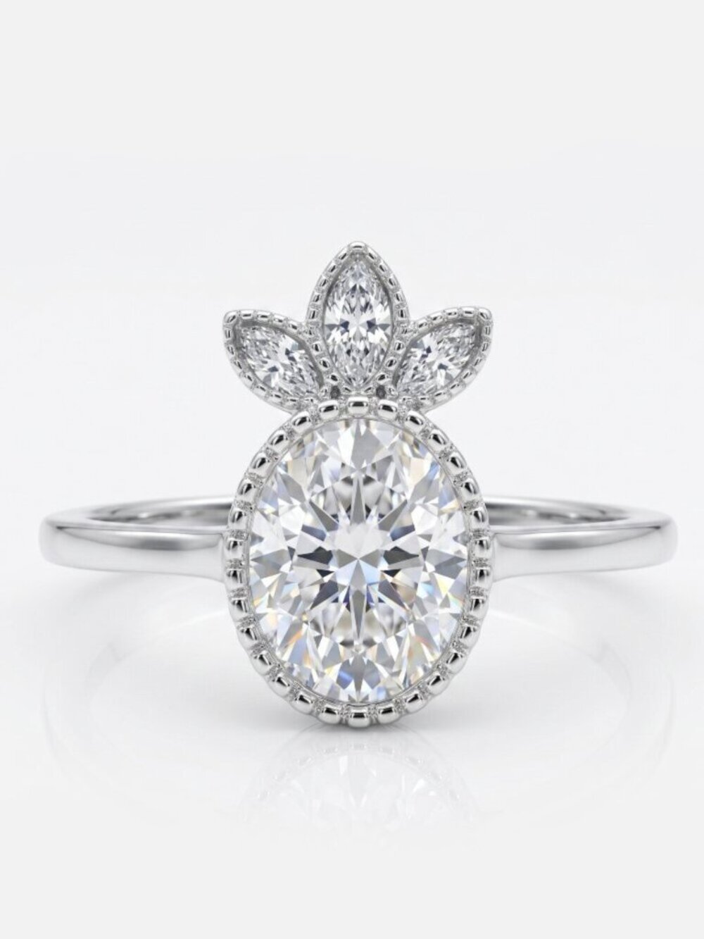Pineapple ring, 925 Sterling Silver Charmed Aroma Topical Ring Collection